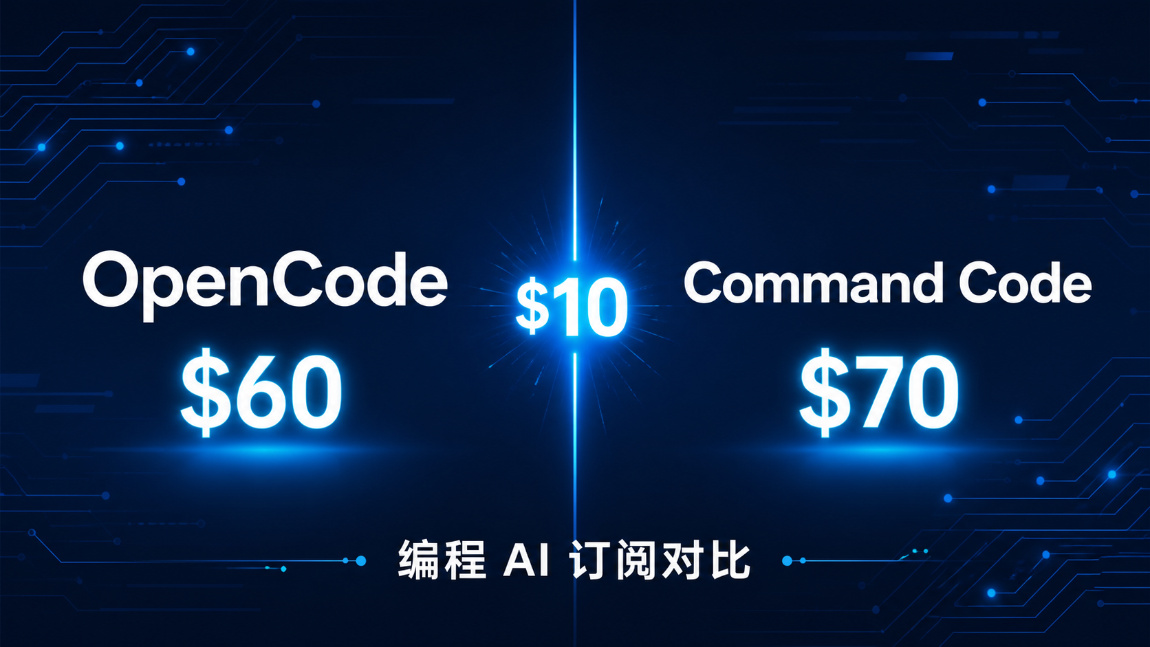 OpenCode Go vs Command Code GOAT：同为 $10 编程 AI 订阅，谁更划算？